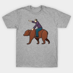 Man Riding Bear T-Shirt